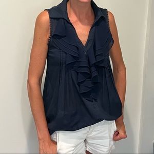 Breezy Navy Blue Blouse